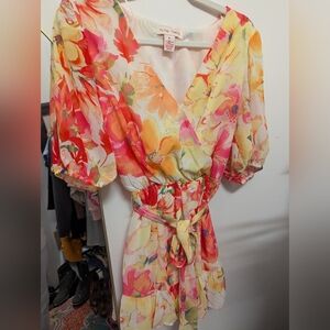 Flying Tomato Multicolor Floral Short Romper